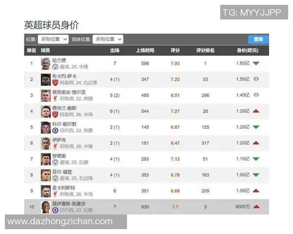 如何通过球员身价数据了解足球明星的市场价值与影响力
